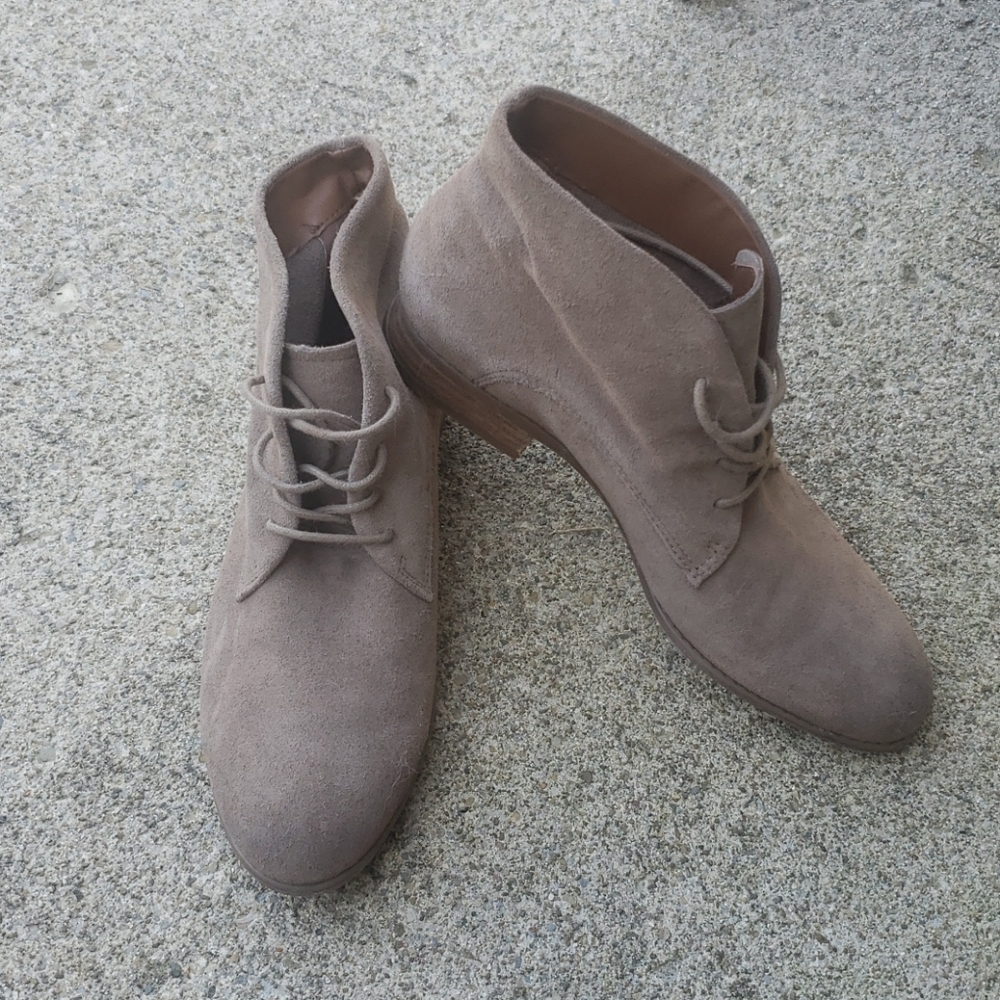 Tan booties